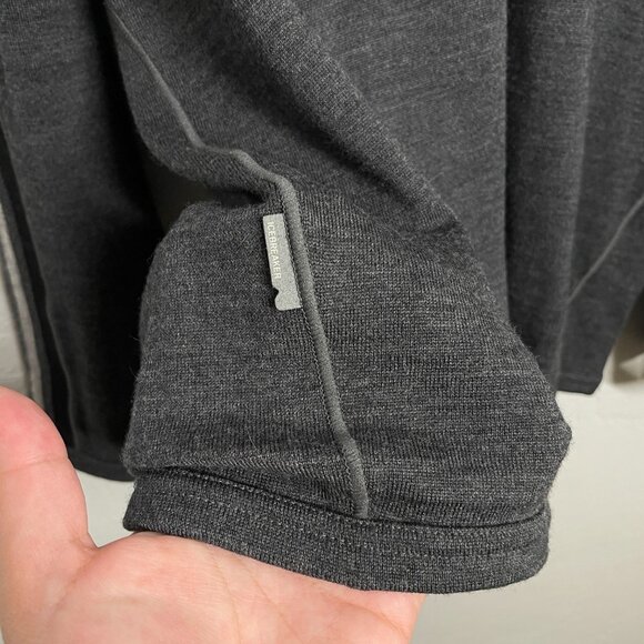 Icebreaker Men XL Dark Gray 320 1/4 Zip Sweater Merino Wool - Picture 4 of 11